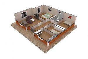 102 m2 Prefabrik Ev Plan B