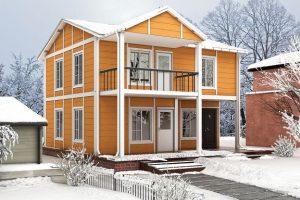 112 m2 Prefabrik Dublex Ev Görünüm