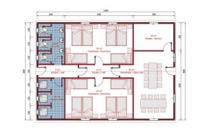 113 m2 Prefabrik Yatakhane Plan