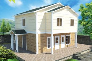 114 m2 Prefabrik Dublex Ev Görünüm