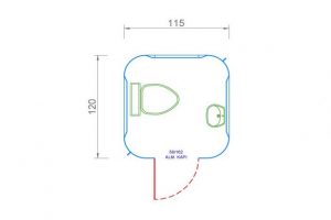 115X120 POLYESTER MOBO KABIN ALAFRANGA WC