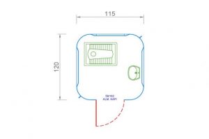 115X120 POLYESTER MOBO KABIN ALATURKA WC