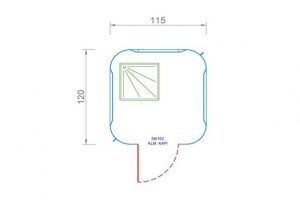 115X120 POLYESTER MOBO KABIN DUŞ
