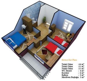 123-m-Prefabrik-Ev-Birinci-Kat-Plani