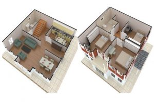 125 m2 Prefabrik Dublex Ev Plan A