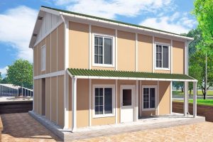 127 m2 Prefabrik Dublex Ev Görünüm