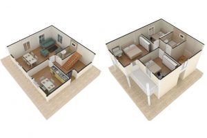 130 m2 Prefabrik Dublex Ev Plan A