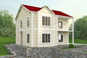 132 m2 Prefabrik Dublex Ev Görünüm
