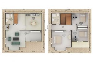 132 m2 Prefabrik Dublex Ev Plan B