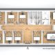 146 m2 Prefabrik Ofis ve Yönetim Binası Plan A