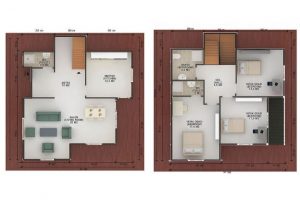 147 m2 Prefabrik Dublex Ev Plan B