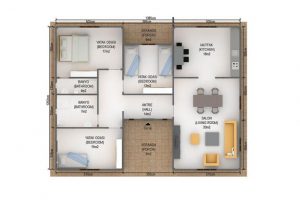 149 m2 Prefabrik Ev Plan A