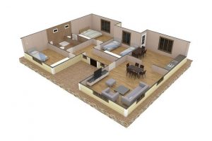 149 m2 Prefabrik Ev Plan B