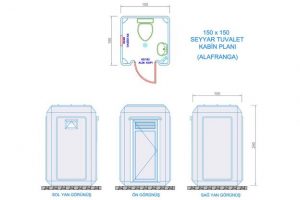 150X150 POLYESTER MOBO KABIN ALAFRANGA WC