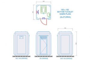 150X150 POLYESTER MOBO KABIN ALATURKA WC