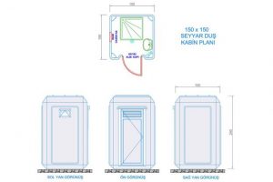 150X150 POLYESTER MOBO KABIN DUŞ