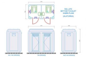 150X270 POLYESTER MOBO KABIN ALATURKA WC