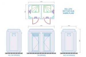 150X270 POLYESTER MOBO KABIN DUŞ