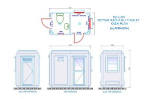 150X270 POLYESTER MOBO KABIN GUVENLIK & ALAFRANGA WC