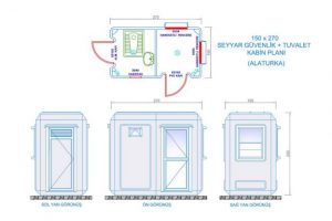 150X270 POLYESTER MOBO KABIN GUVENLIK & ALATURKA WC