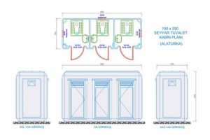 150X390 POLYESTER MOBO KABIN ALATURKA WC