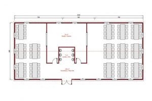 181 m2 Prefabrik Yemekhane Plan