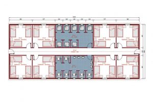 193 m2 Prefabrik Yatakhane Plan