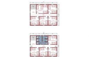 206 m2 Prefabrik Yatakhane Plan