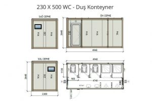 230X500 ALAFRANGA WC-DUS KONTEYNERI