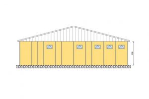 232 m2 Prefabrik Yatakhane Ön