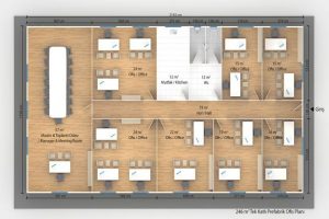 246 m2 Prefabrik Ofis & Yönetim Plan A