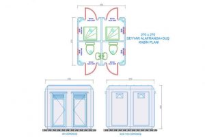 270X270 POLYESTER MOBO KABIN DUS & ALAFRANGA WC