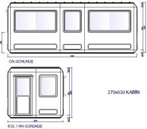 270X630 POLYESTER MOBO KABIN GUVENLIK & BUFE