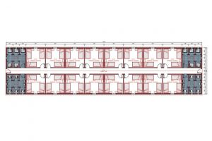 339 m2 Prefabrik Yatakhane Plan