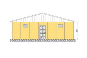 339 m2 Prefabrik Yatakhane Ön