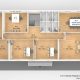 415 m2 Prefabrik Ofis & Yönetim Binası Plan Giriş Kat