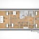 463 m2 Prefabrik Ofis & Yönetim Binası Plan Zemin Kat