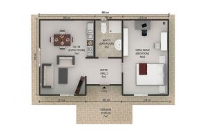 51 m2 Prefabrik Ev Plan A