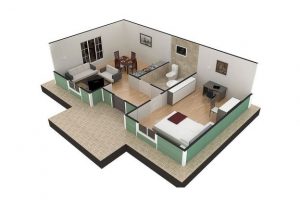 51 m2 Prefabrik Ev Plan B