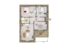 73 m2 Prefabrik Ev Plan A