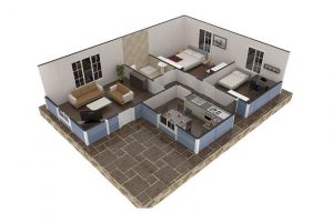73 m2 Prefabrik Ev Plan B