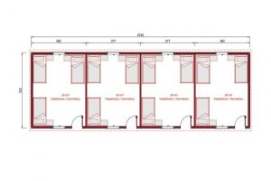 79 m2 Prefabrik Yatakhane Plan