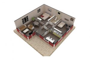 82 m2 Prefabrik Ev Plan B