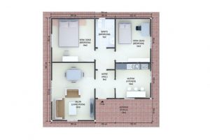 82m2 Prefabrik Ev Plan A