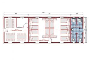 86 m2 Prefabrik Yatakhane Plan