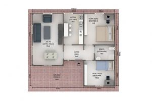 87 m2 Prefabrik Ev Plan A