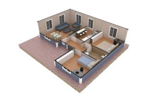 87 m2 Prefabrik Ev Plan B