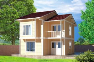 91 m2 Prefabrik Dublex Ev Görünüm