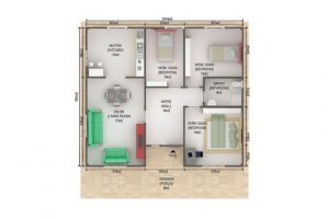 94 m2 Prefabrik Ev Plan A