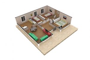 94 m2 Prefabrik Ev Plan B